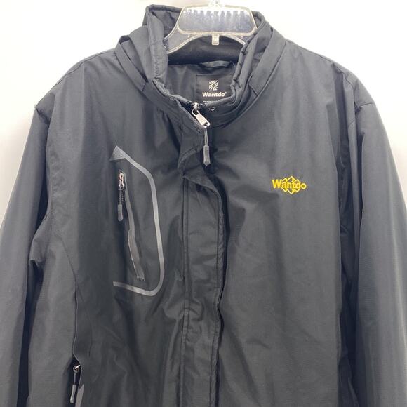 Wantdo black fleece lined ski jacket snowboard water wind resistant size XXL - Picture 5 of 11